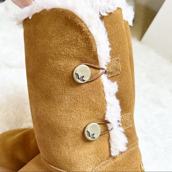 UGG Koolaburra Boots Kinslei Tall Size 3 Chestnut Shearling Lined MSRP $100 - Picture 6 of 9